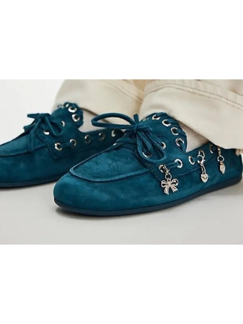 NEW Jeffrey Campbell Treasure Chest Boat Shoes Nautical Vibrant Boho Womens 9.5